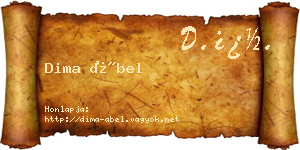 Dima Ábel névjegykártya