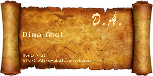 Dima Ábel névjegykártya
